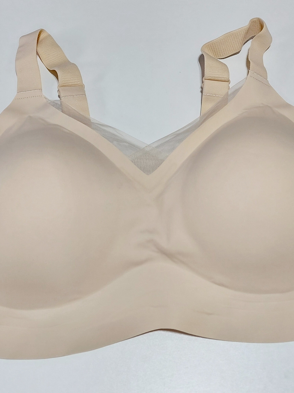 LIIJOO  Women's 24 Hour Beige  Wireless Comfort Bra  Size 2XL